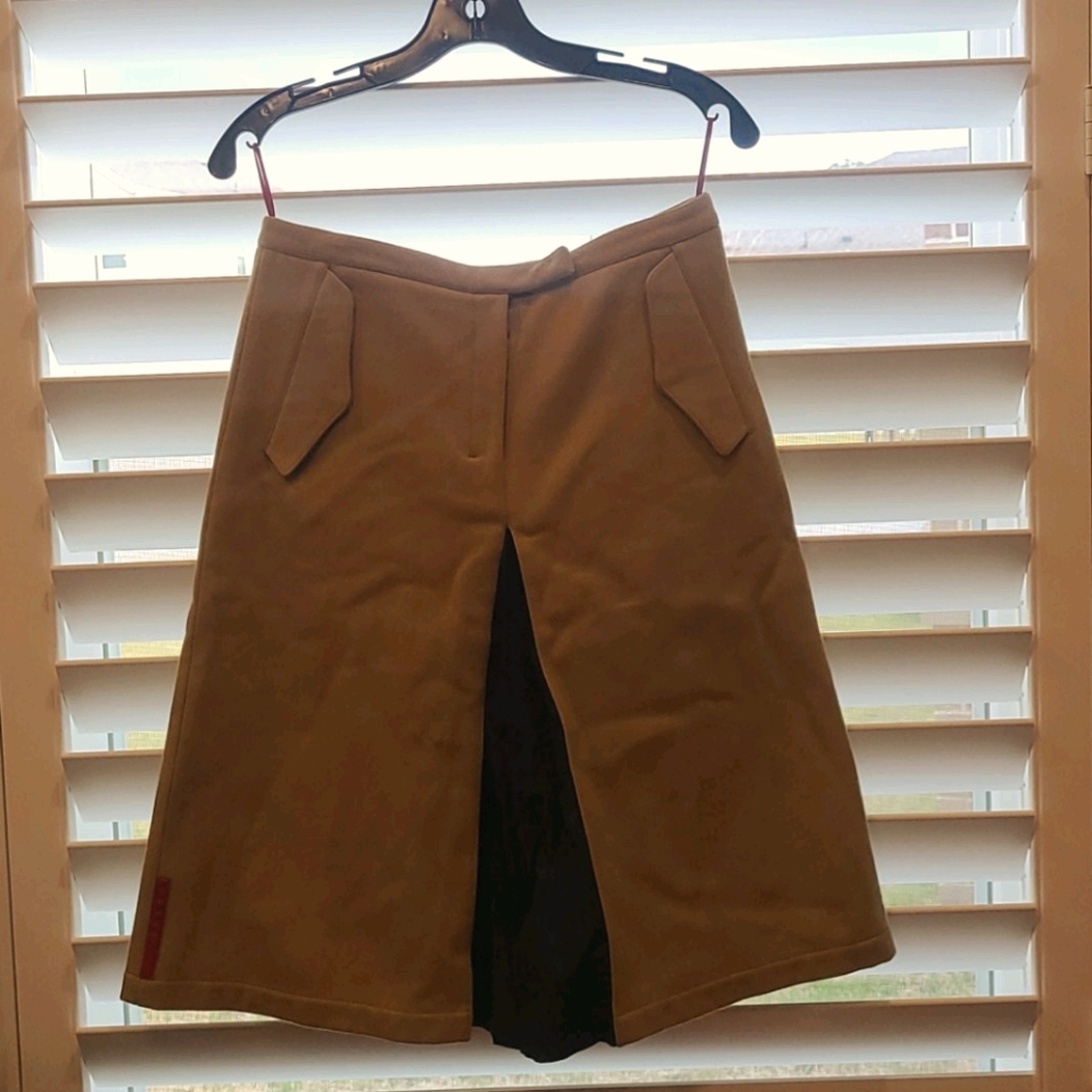 Prada 100% Virgin wool A-line skirt